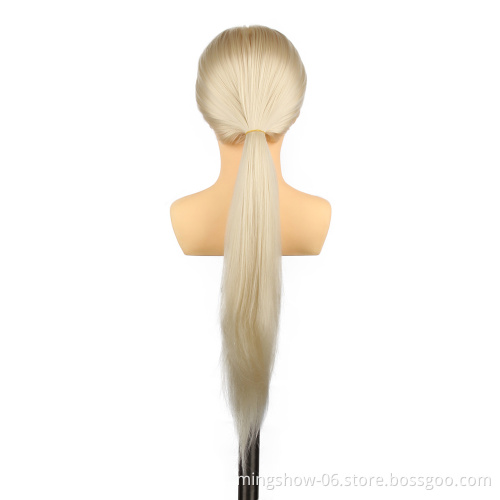 Hairdressing barber mannequin training heads long  hair white  with shoulders